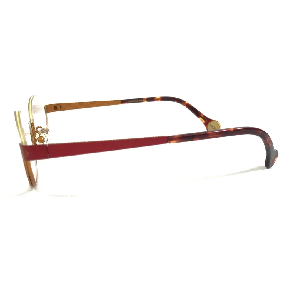 BOZ Eyeglasses Frames WORLD 3052 Red Orange Cat Eye Half Rim 52-17-140